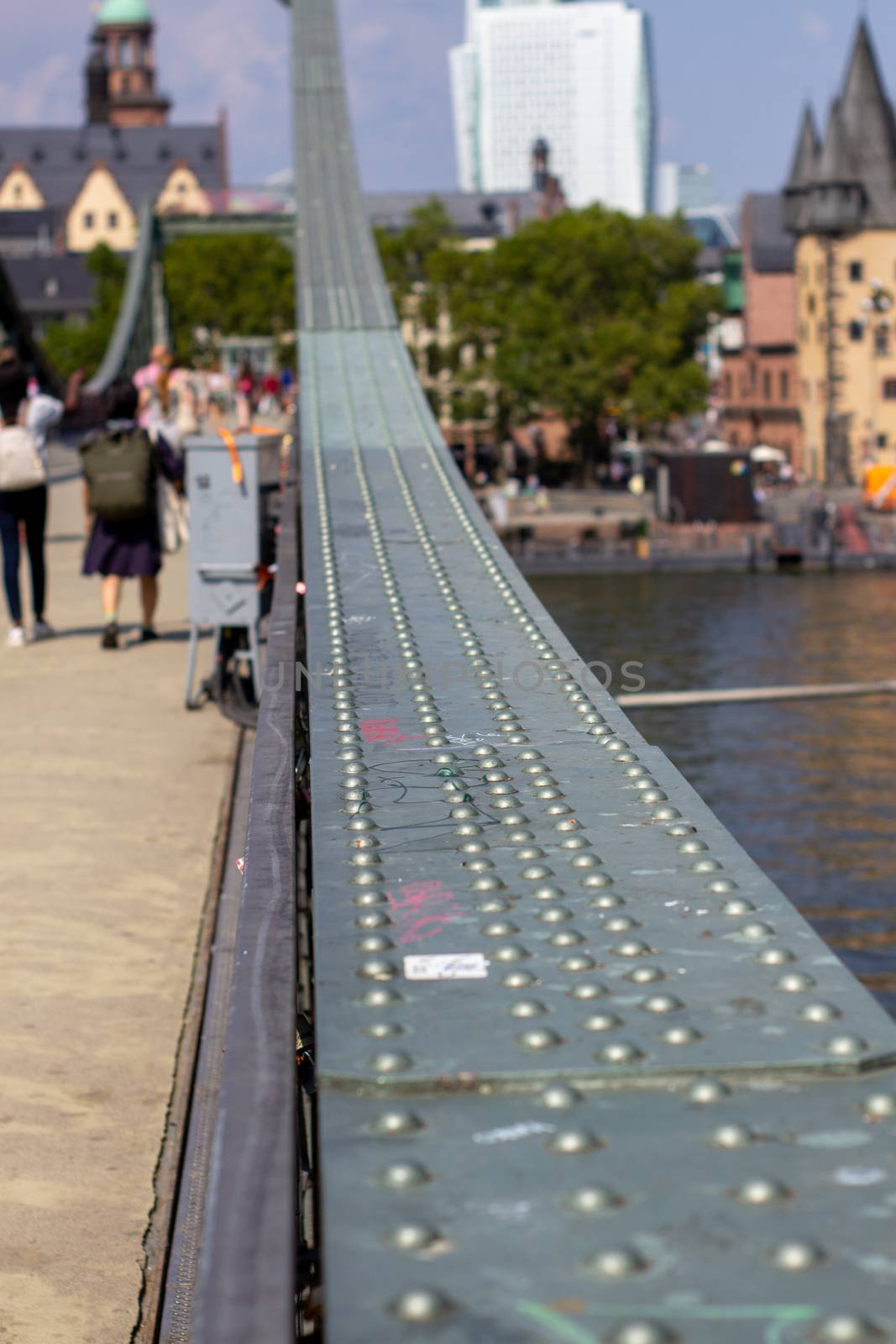 Metal bridge Frankfurt am main, Germany 2019.