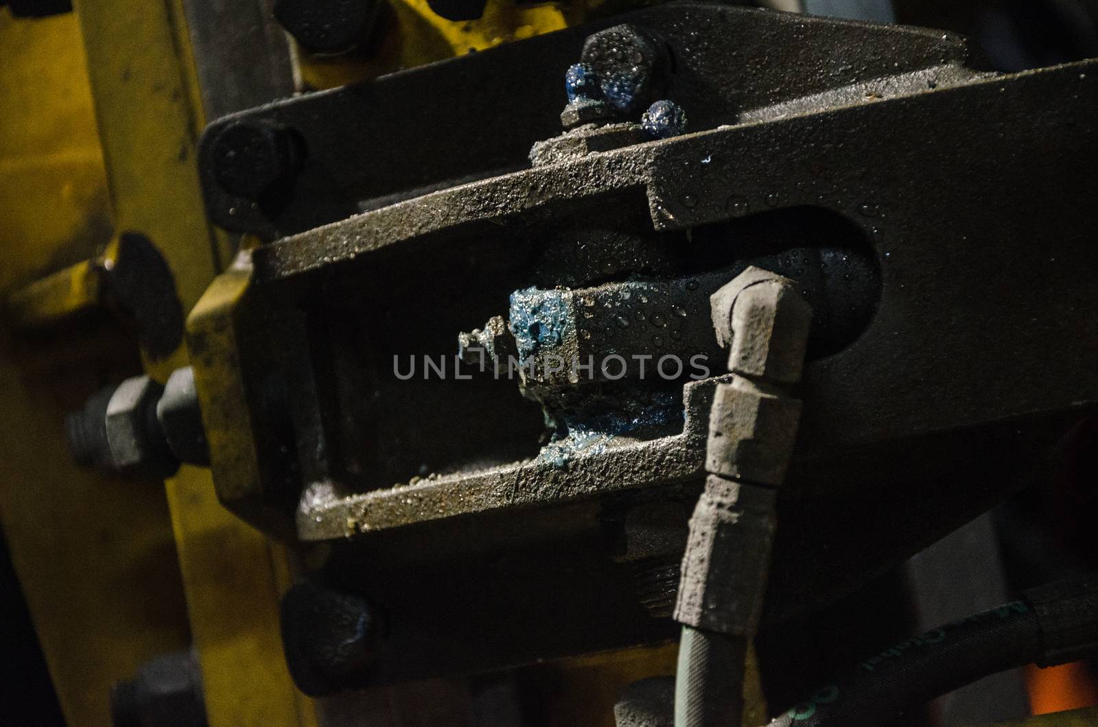 steel, part of a mining machine