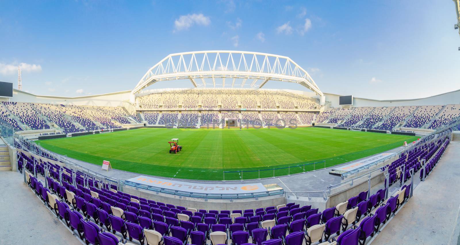 Tel-Aviv, Israel - September 19, 2019: Panorama of the renovated Bloomfield Stadium, in Jaffa. Part of Tel-Aviv-Yafo, Israel