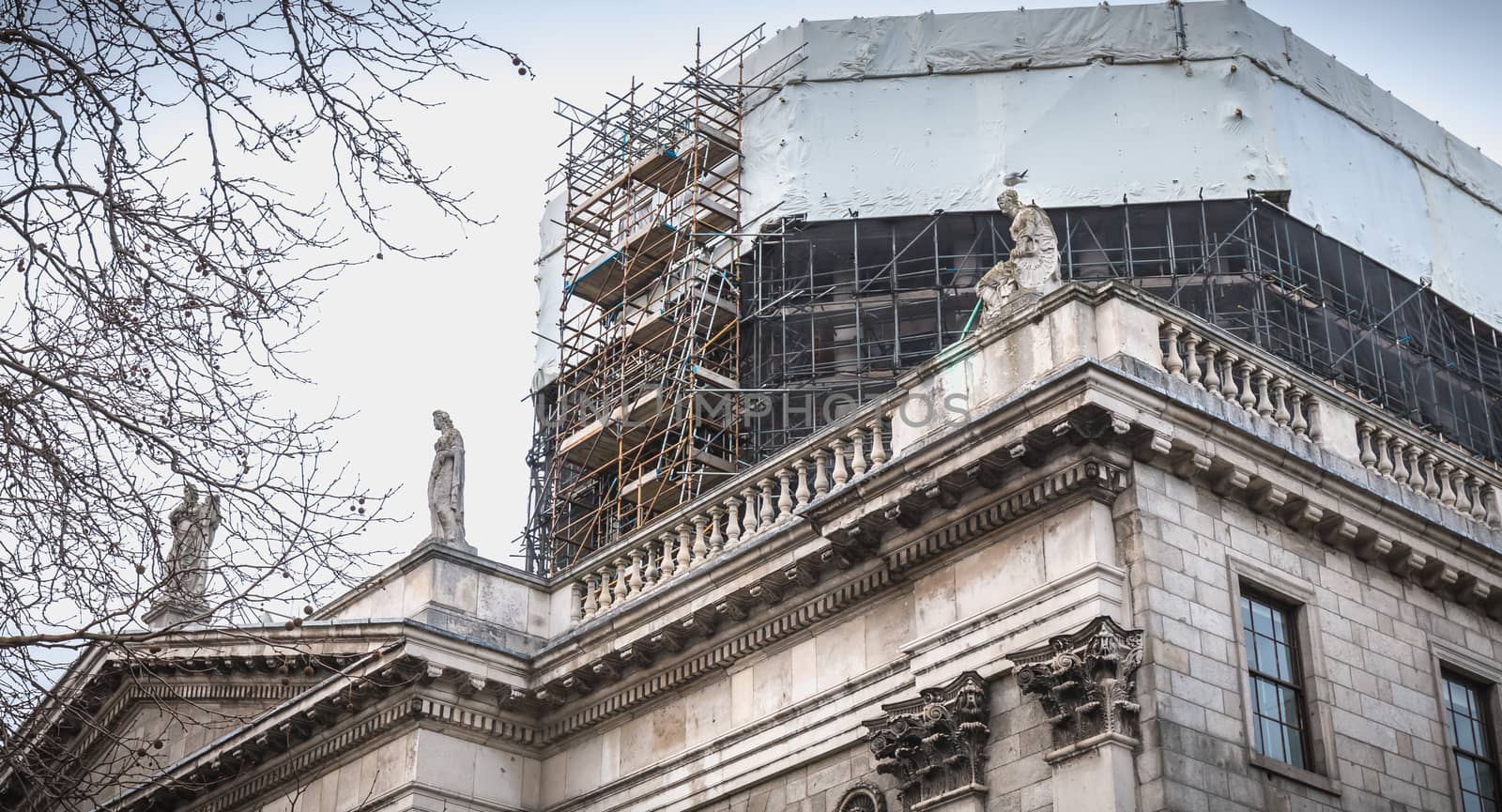 Architectural detail of the Dublin Four Court Courthouse by AtlanticEUROSTOXX