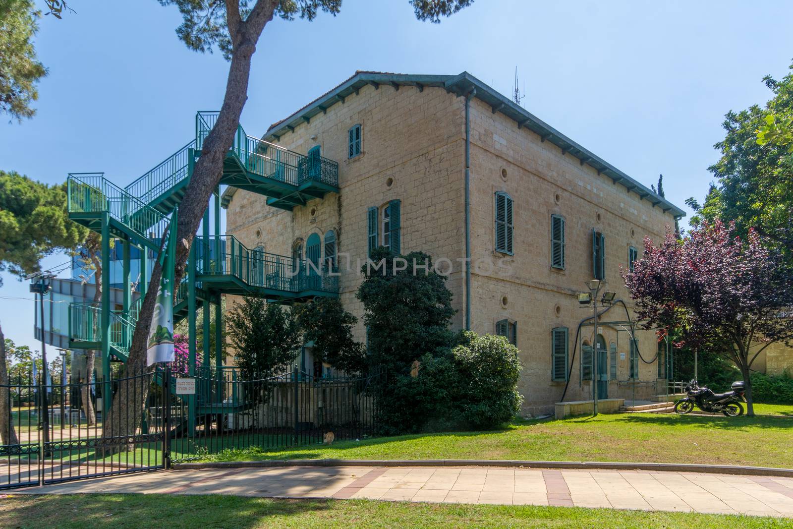 HAIFA, ISRAEL - JUNE 15, 2018: The old Hecht House building (built in 1893 by the Templers), in Haifa, Israel