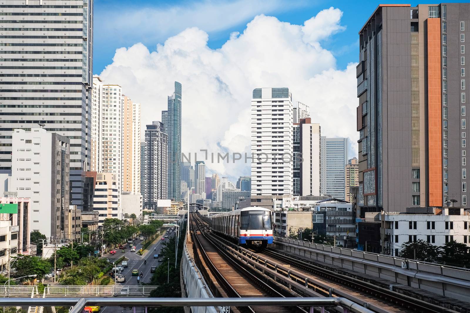 Sky Train at bangkok,thailand by Surasak