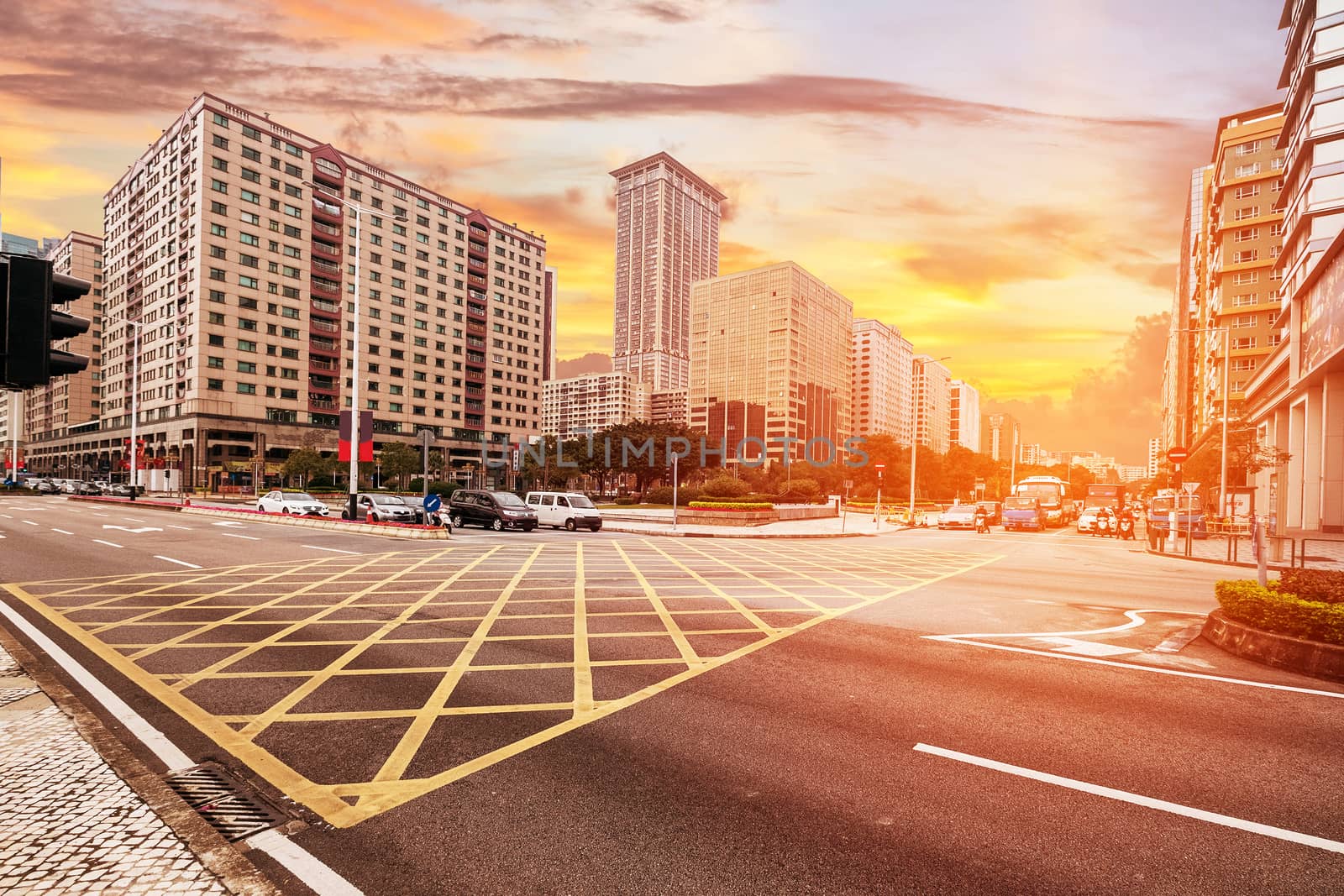 The century avenue of street scene in Macau