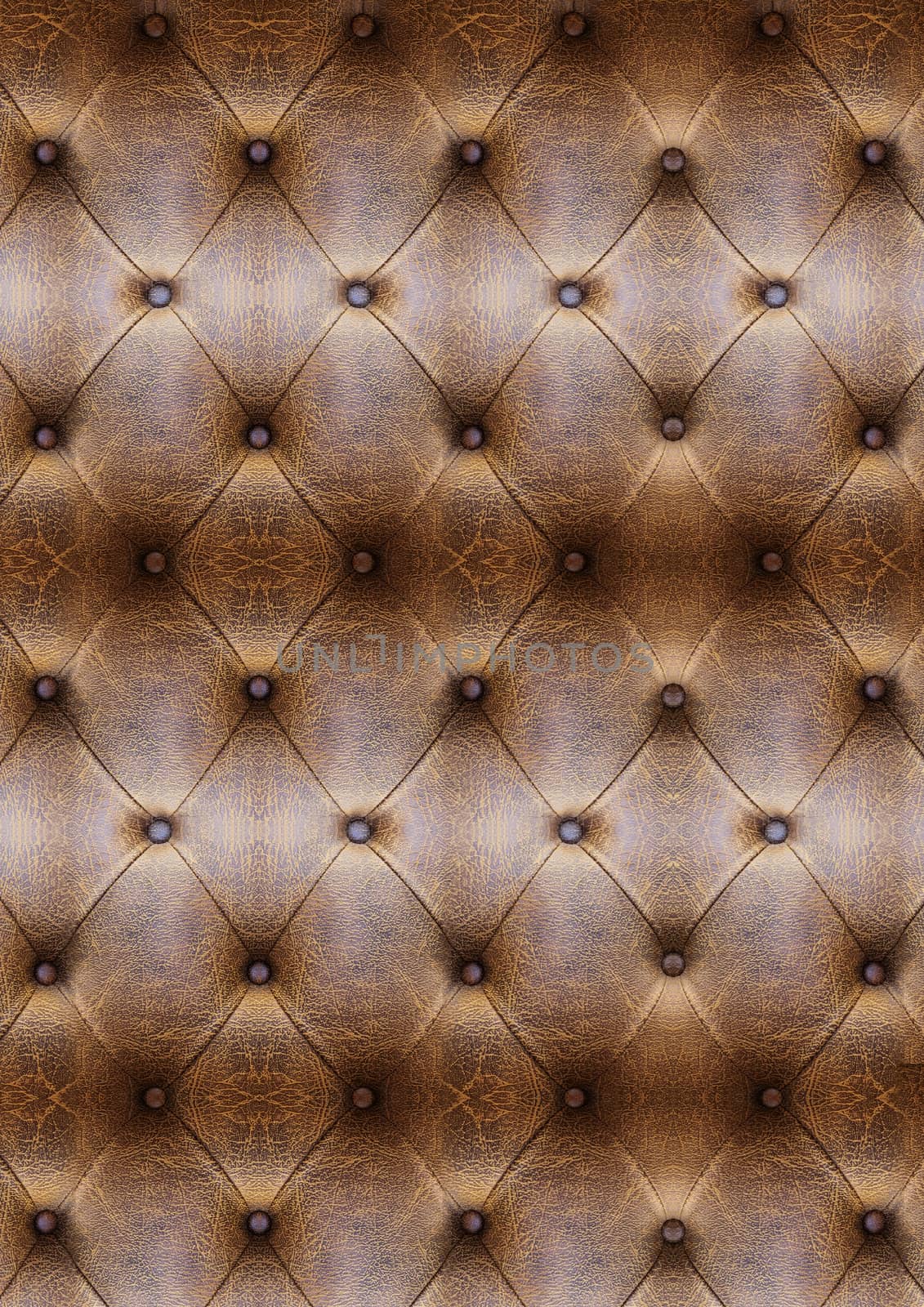 Old Vintage leather close-up and detail Sofa background by Surasak