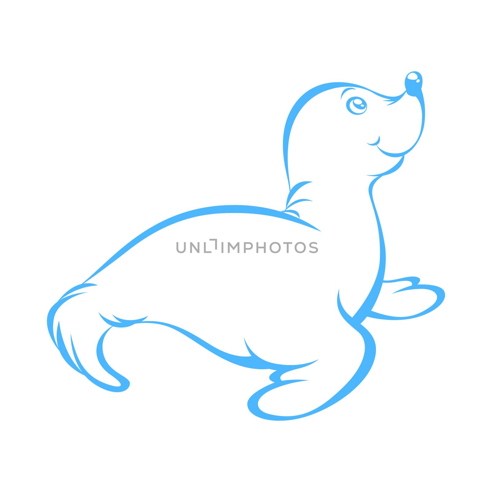 A beautiful illustration of a seal, which can be used for educational purposes and the like