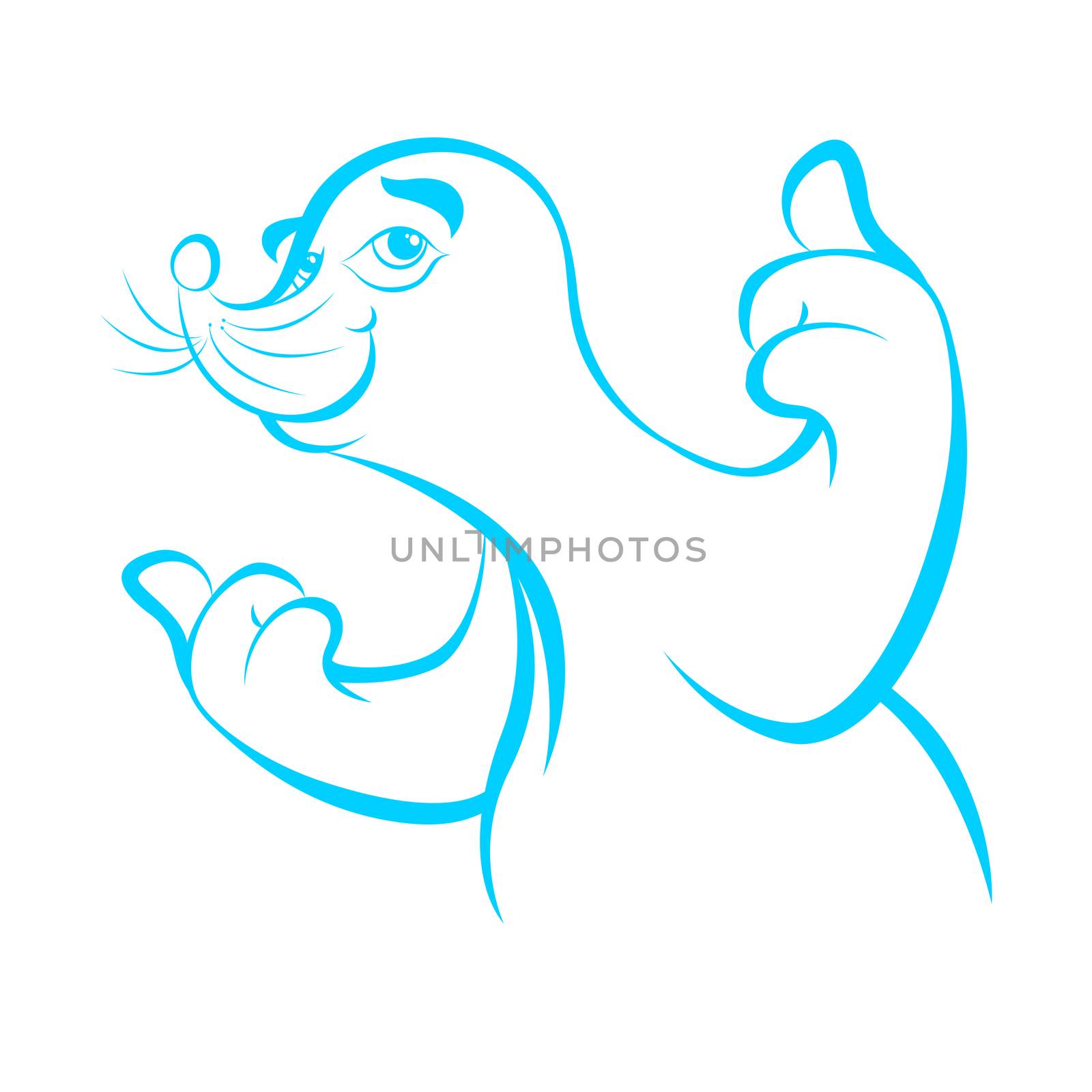 A beautiful illustration of a seal, which can be used for educational purposes and the like