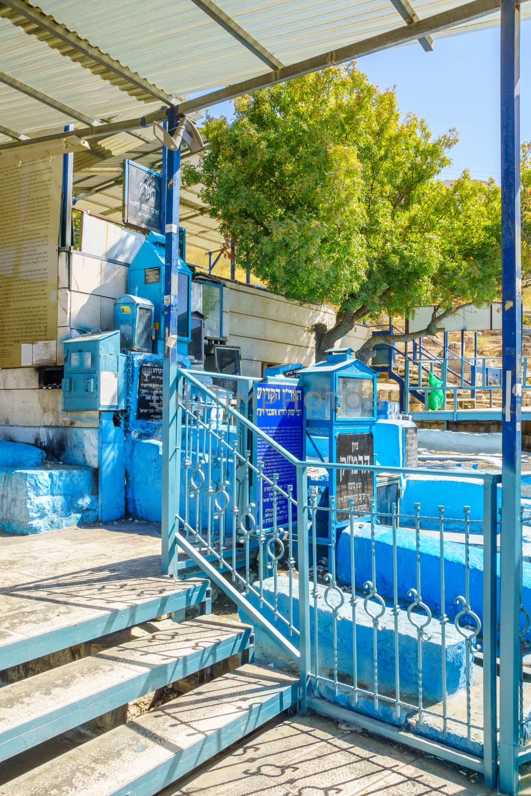 SAFED, ISRAEL - SEPTEMBER 18, 2015: The tomb of The ARI (Rabbi Isaac Luria), in Safed, Israel