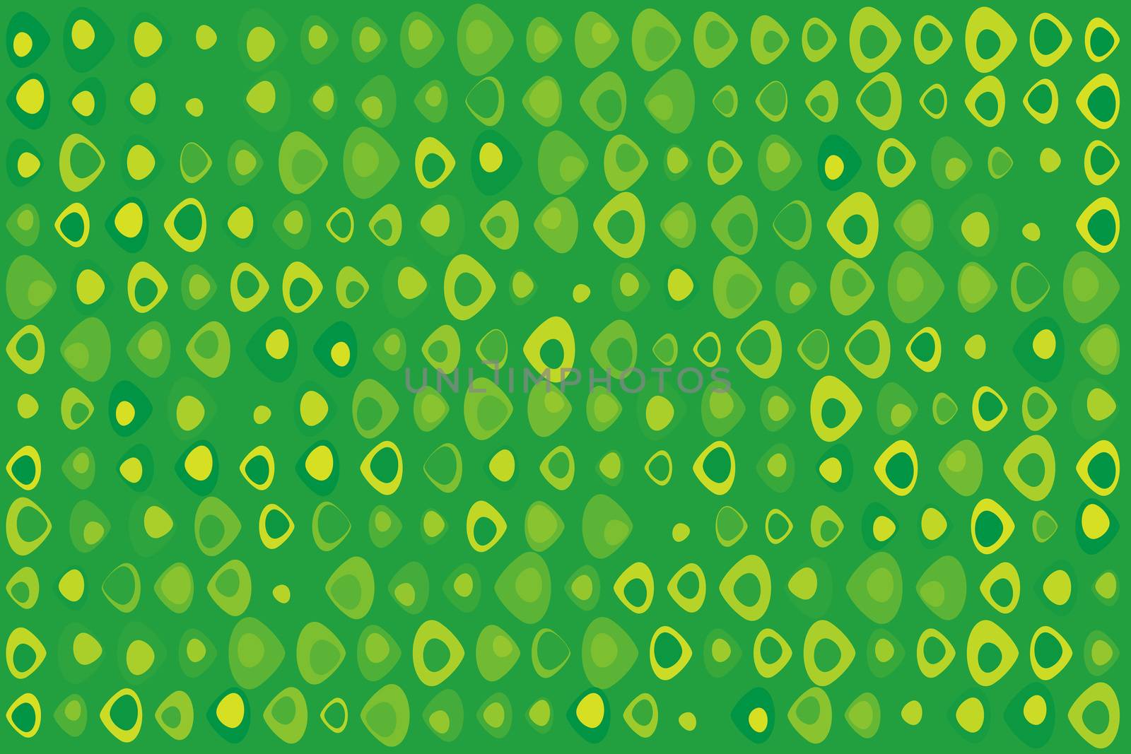 Texture background made of a green and yellow dots, or triangles with round corners