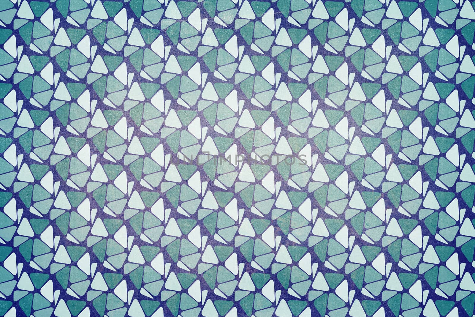 Sixties decoration pattern background. Colors teal, green and blue