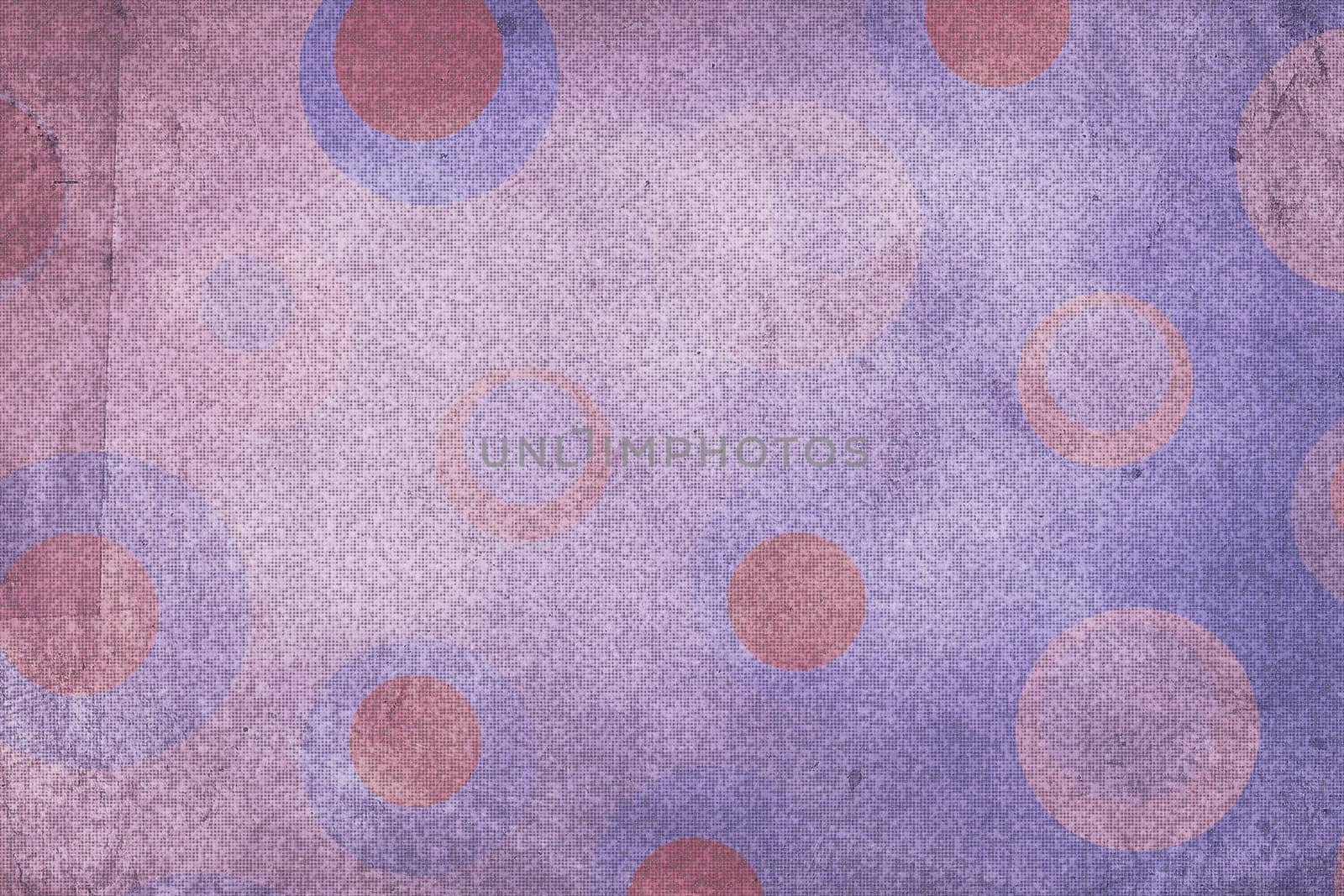Texture background made of  pink and blue dots, or circles