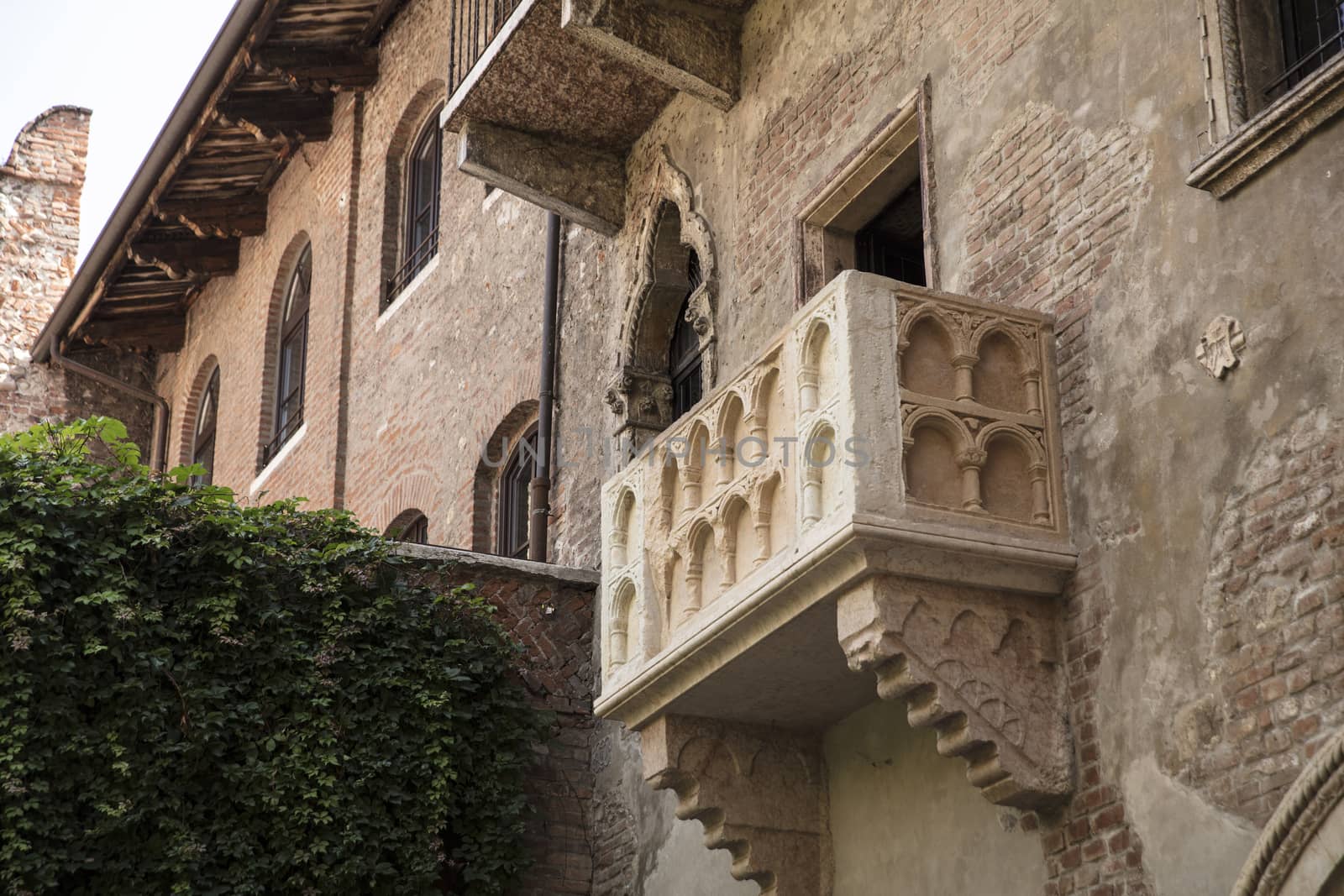Verona, Italy, Europe, August 2019, the Balcony from Romeo and Juliet