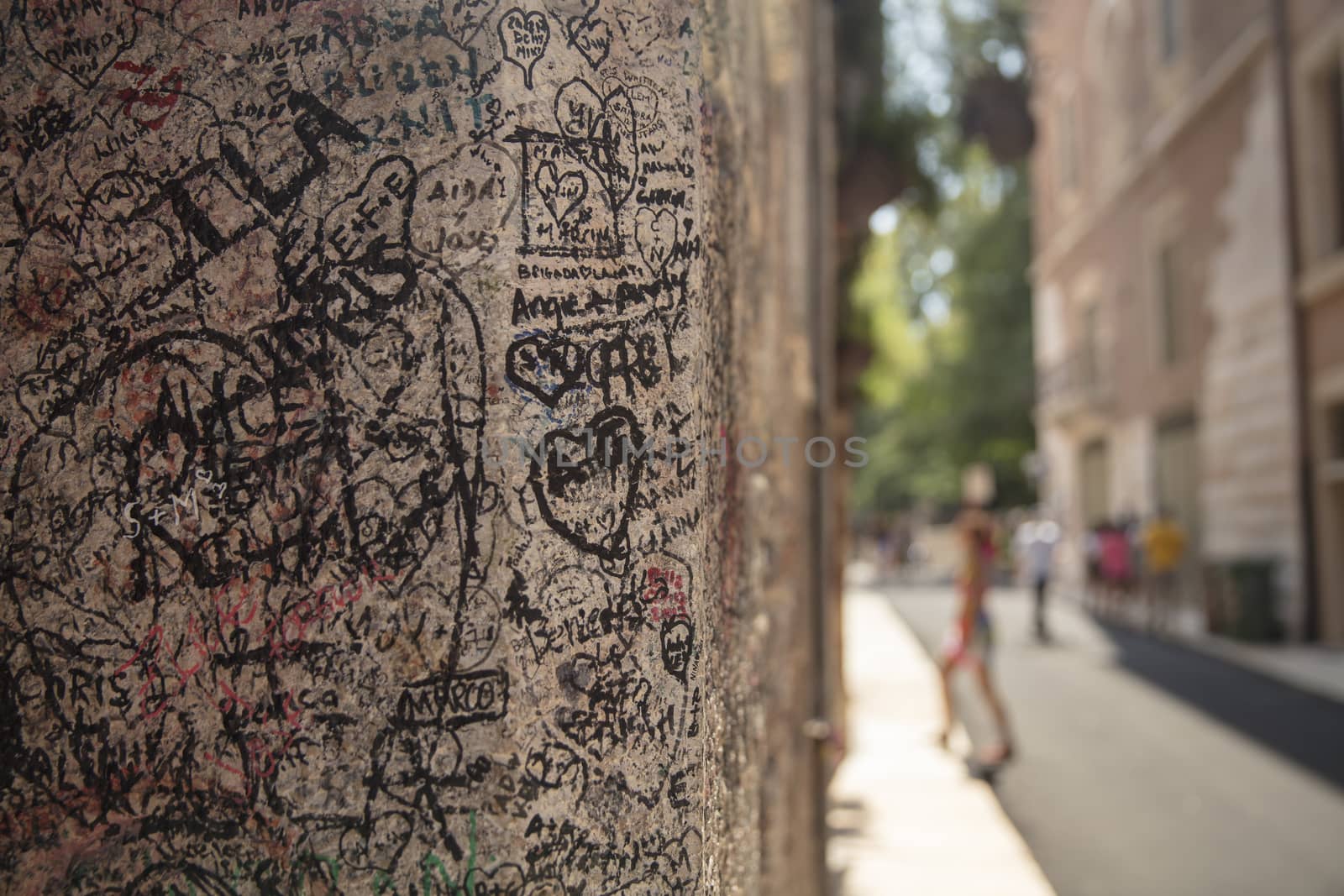 Verona, Italy, Europe, August 2019, Graffiti at the house of Rom by ElectricEggPhoto