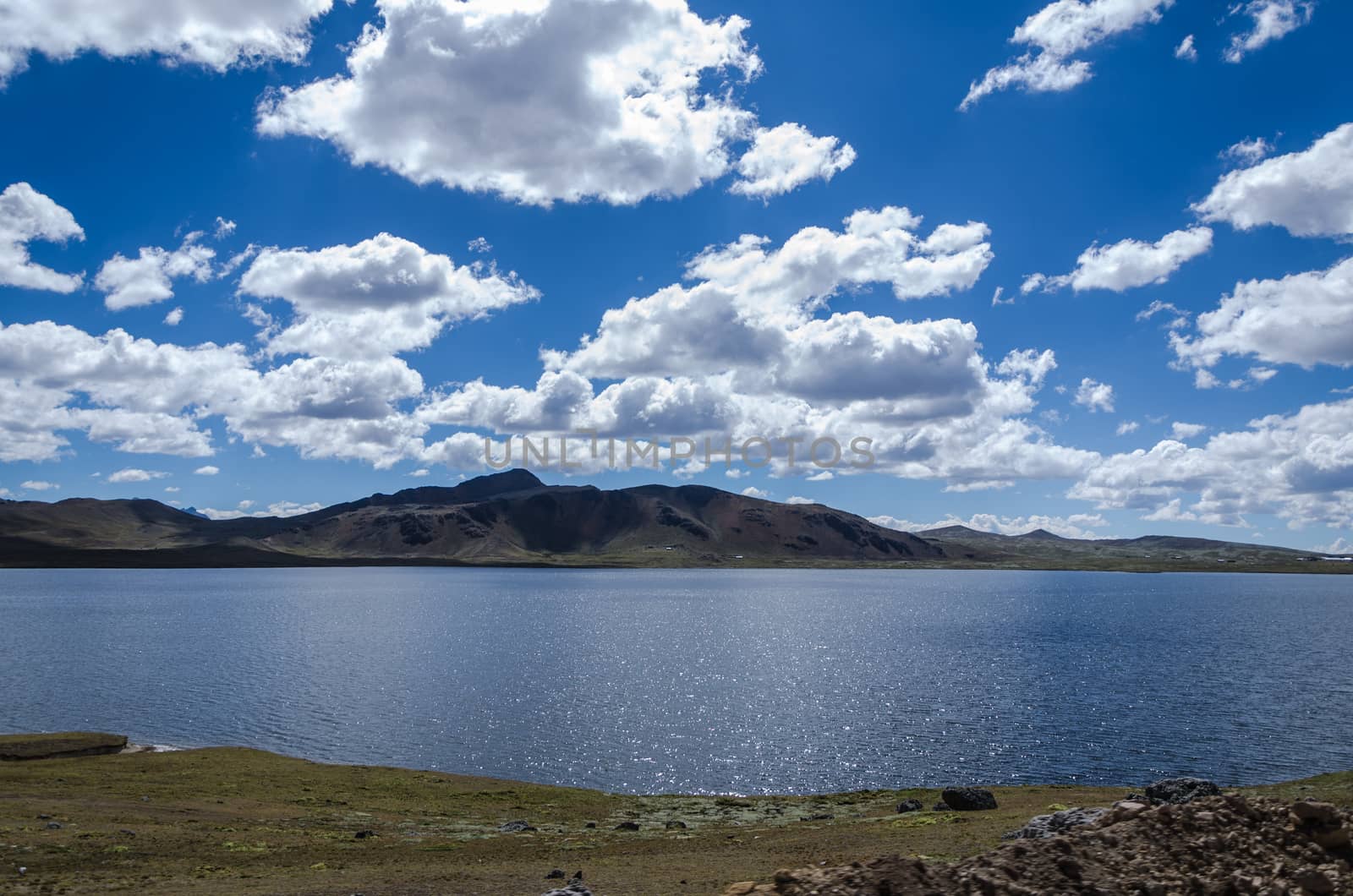 Landscape with lagoon in Cerro de Pasco - Peru by Peruphotoart