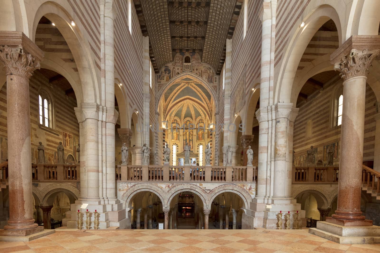 Verona, Italy, Europe, August 2019, A view of Basilica di San Ze by ElectricEggPhoto