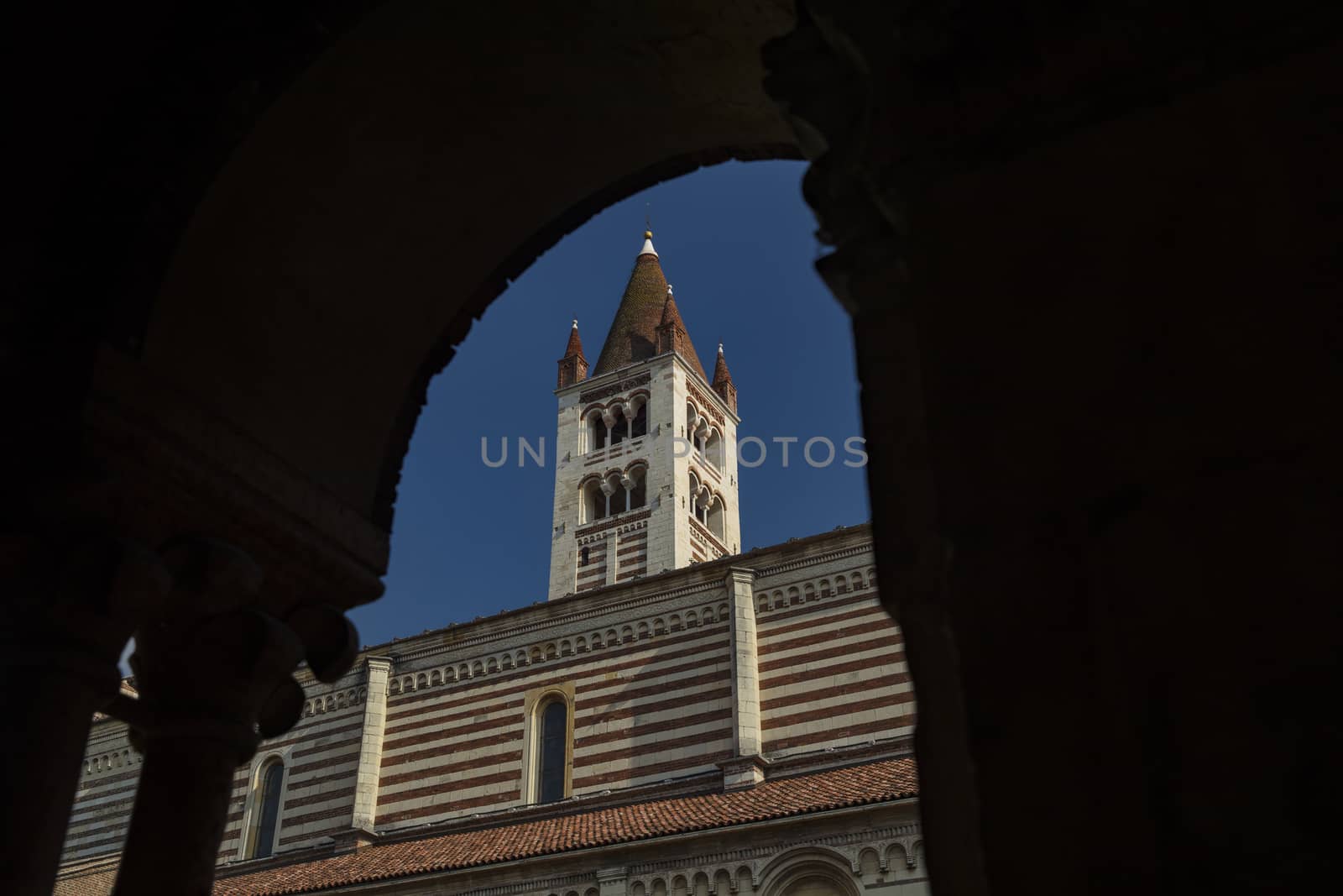 Verona, Italy, Europe, August 2019, A view of Basilica di San Ze by ElectricEggPhoto