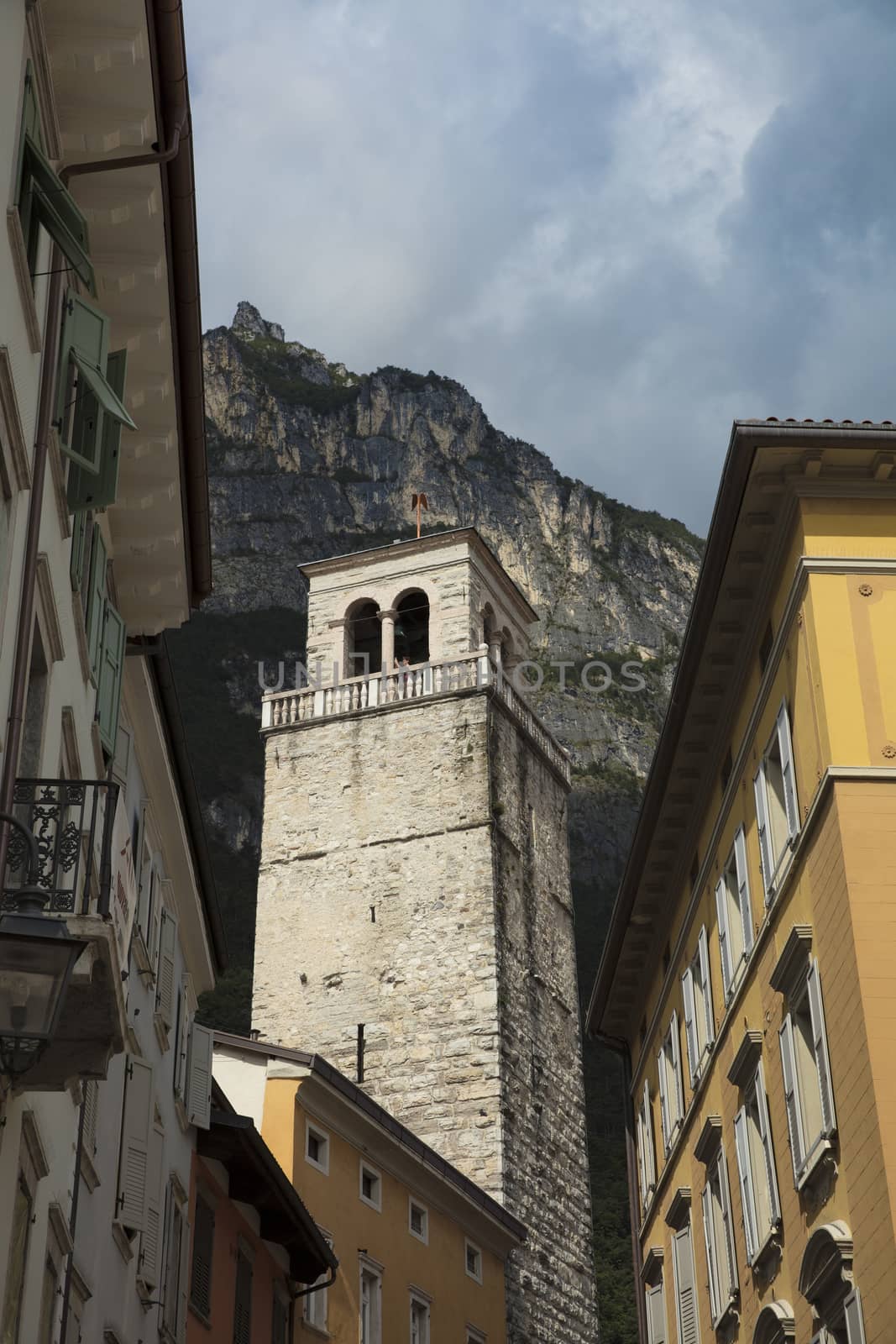 Riva Del Garda, Italy, Europe, August 2019, The historic Tower Apponale