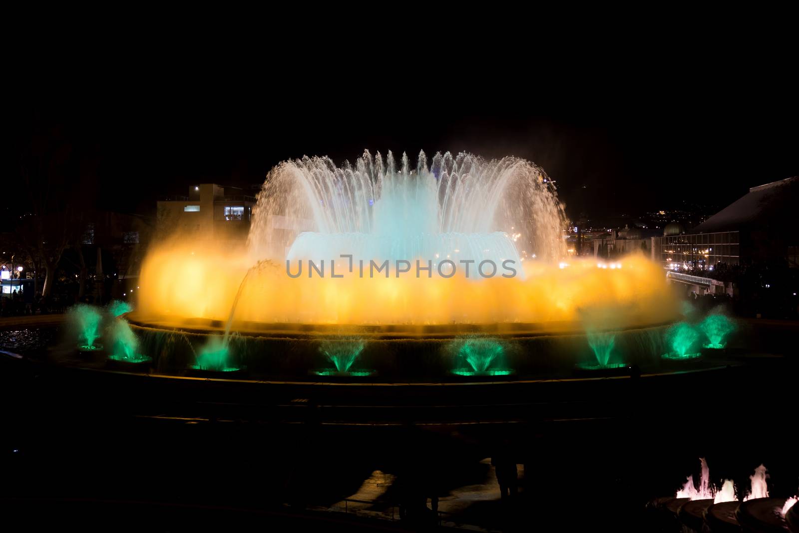 The famous Montjuic Fountain in Barcelona.Spain. by Digoarpi