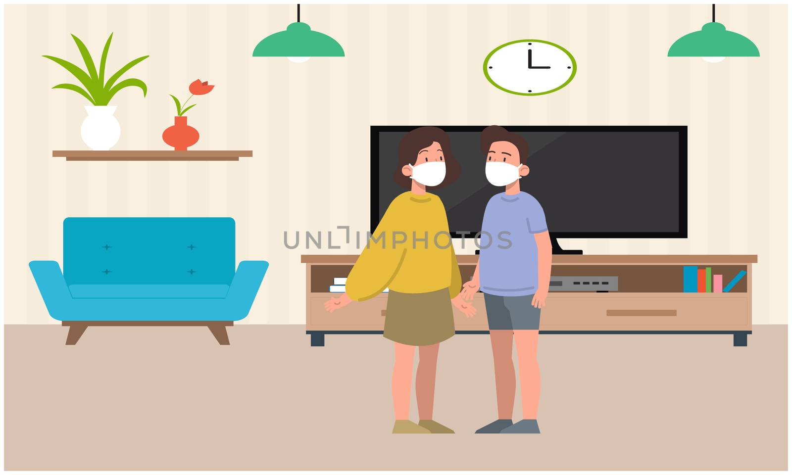 kids are playing and watching television at home