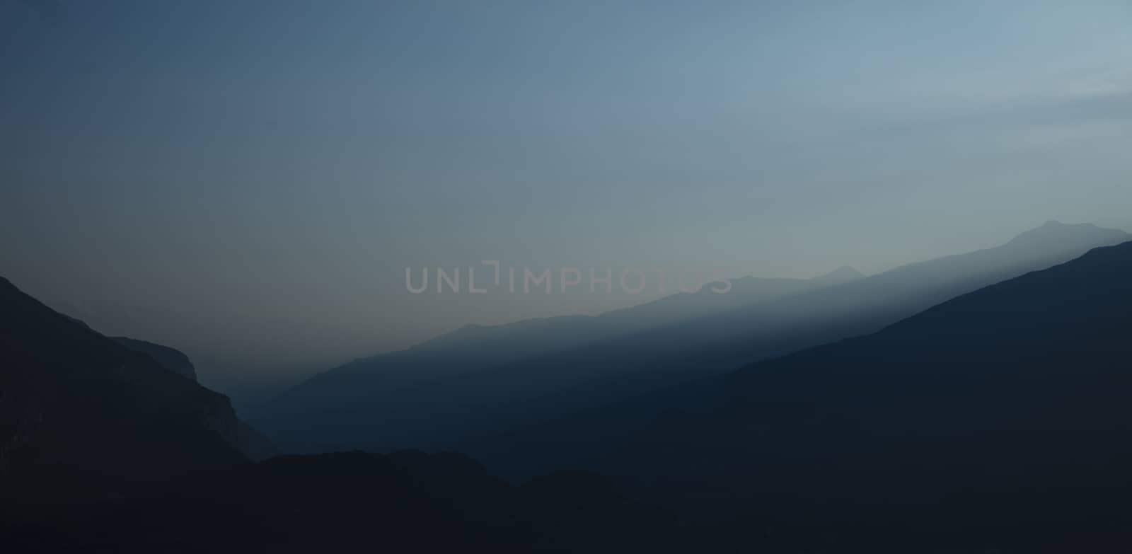 Riva del Garda, Italy, Europe, August 2019, view of mountains in by ElectricEggPhoto