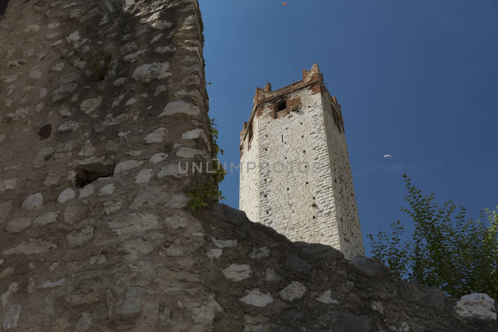 Malcesine, Lake Garda, Italy, August 2019, A view of the  Castello Scaligero