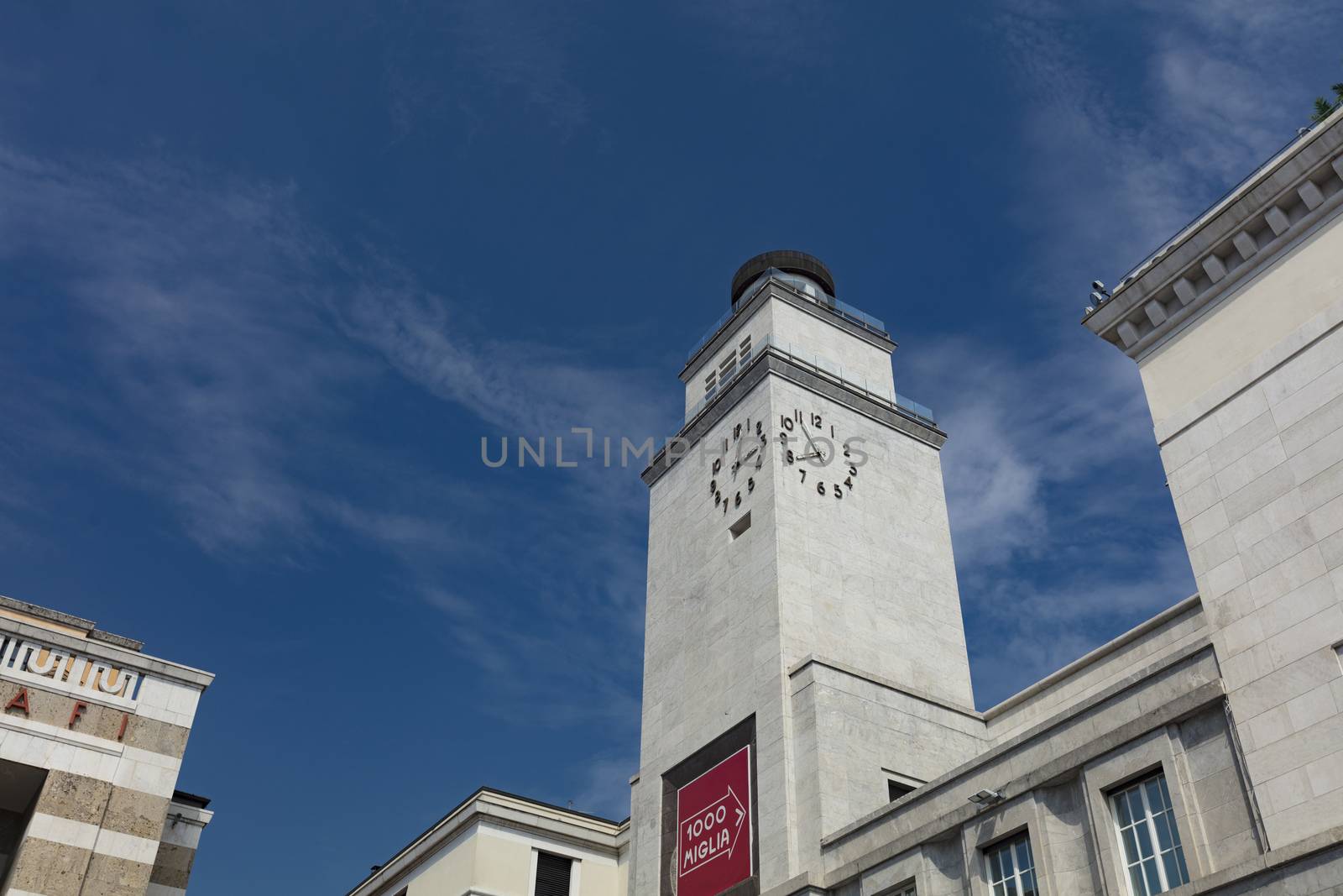 Brescia, Italy, Europe, August 2019, a view of the buildings in the Piazza della Vittoria
