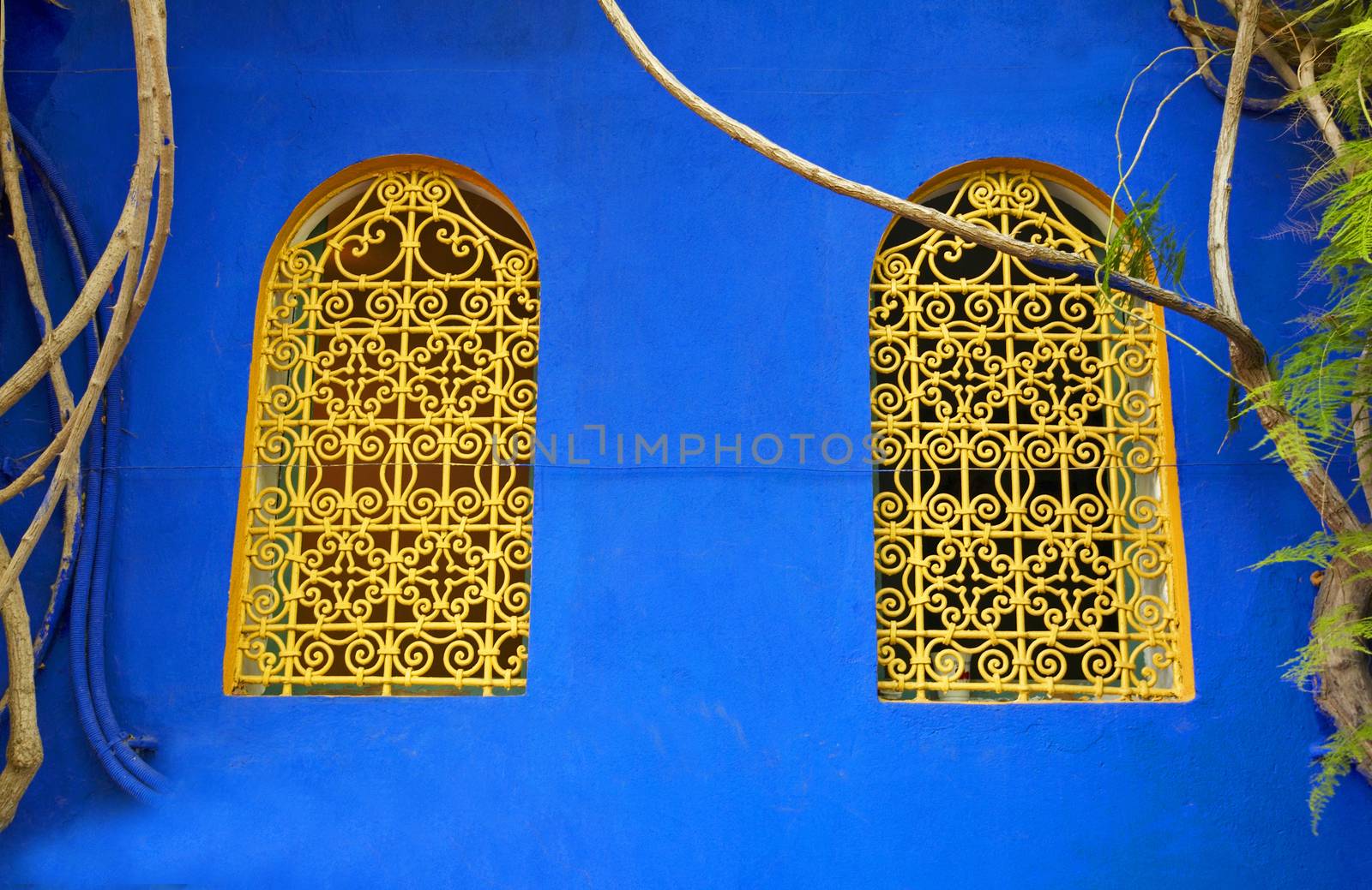 The many decorative windows in Marrakech houses and gardens