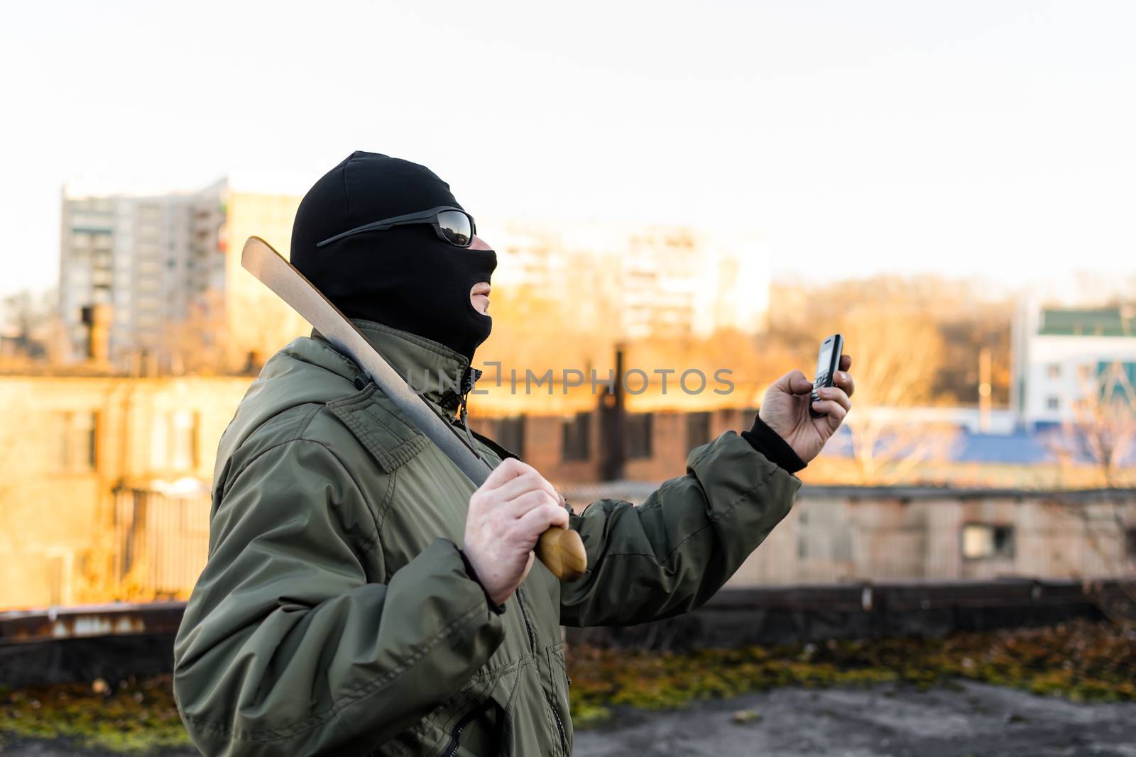 The military catches the signal on the roof