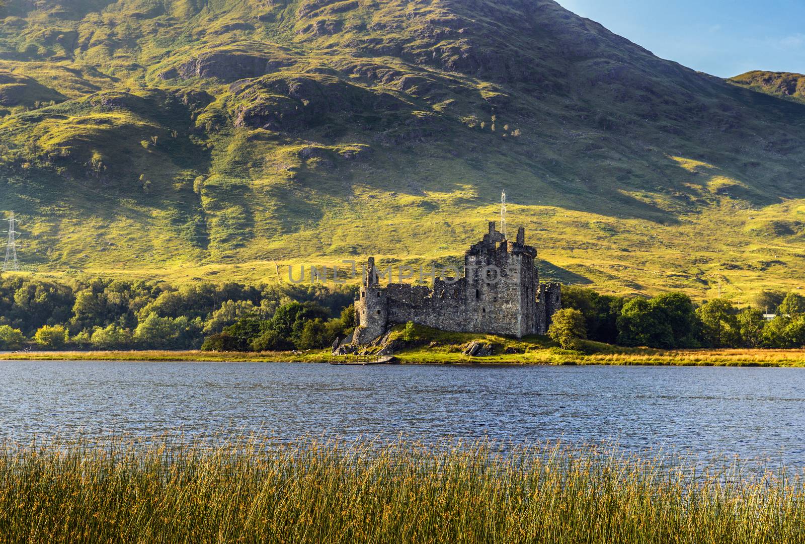Ruin of Kilchurn Castle  at the northeastern end of Loch Awe, in Argyll and Bute, Scotland