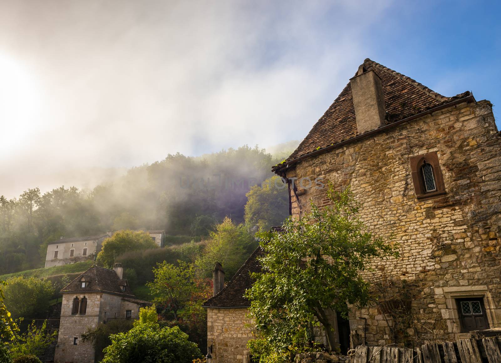 Saint Cirq Lapopie in the Lot in Occitanie in France by Frederic