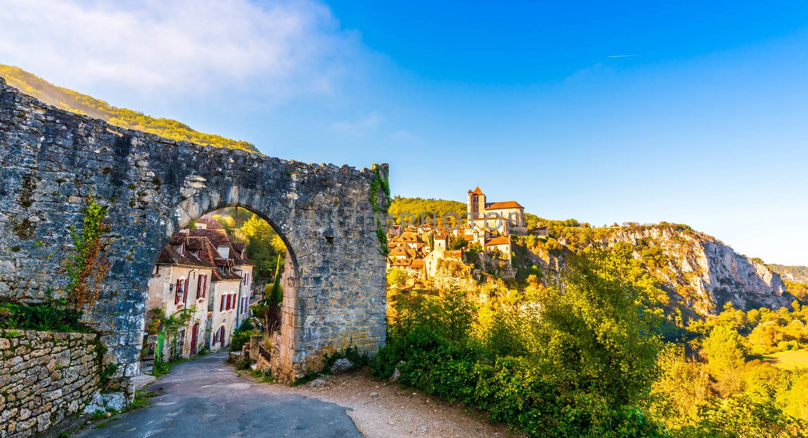 Saint Cirq Lapopie in the Lot in Occitanie in France by Frederic