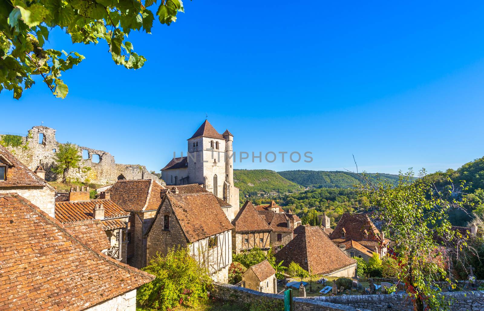 Saint Cirq Lapopie in the Lot in Occitanie in France by Frederic