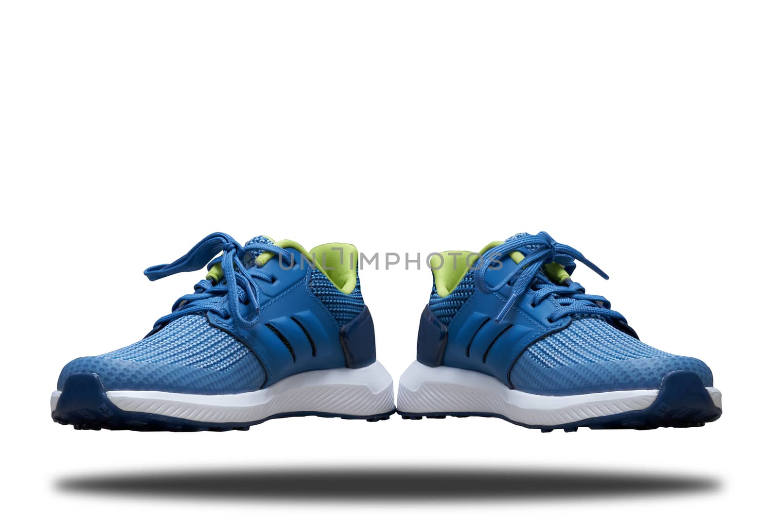 blue  sport shoes  on white isolated background