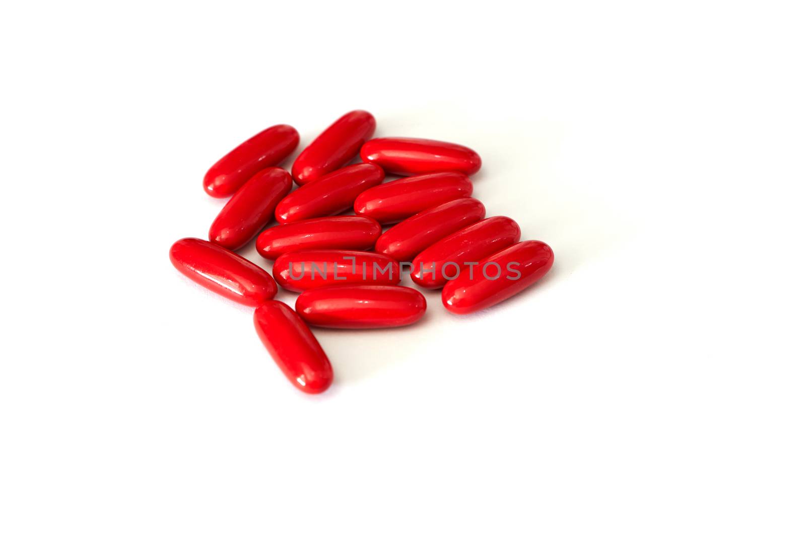closed up Medical tablets on white floor