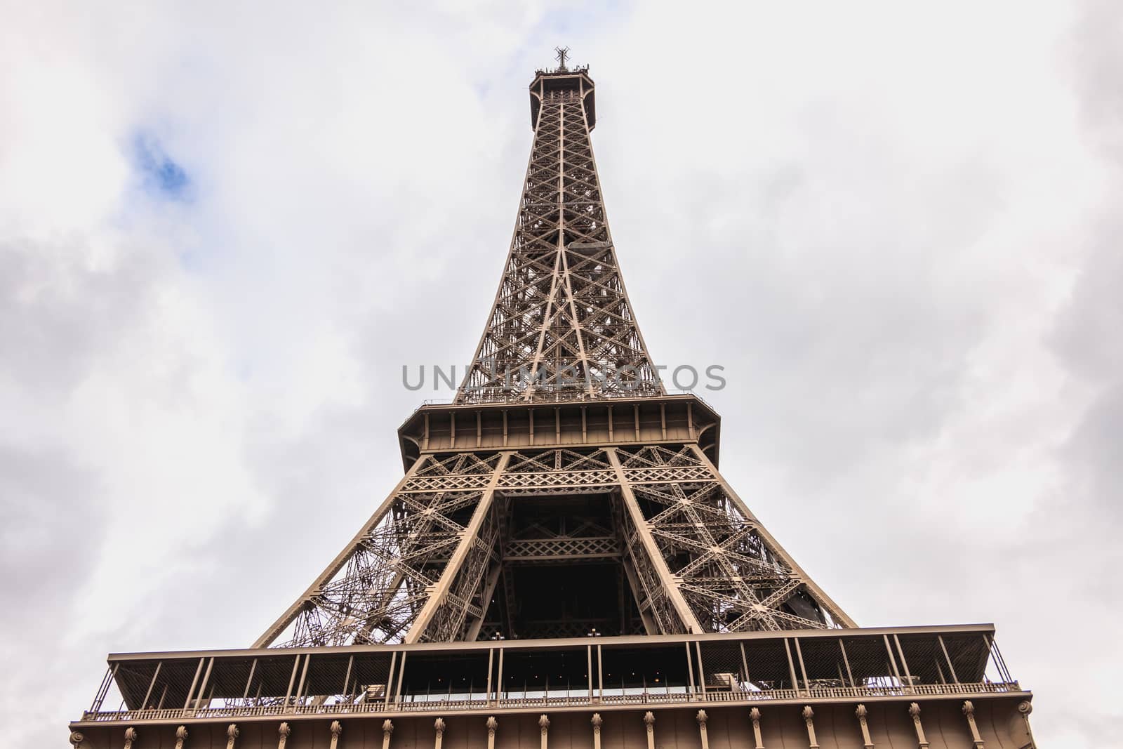 architectural detail of the Eiffel Tower in Paris by AtlanticEUROSTOXX