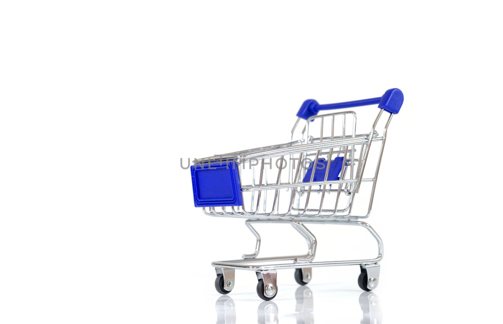 Shopping Trolley over a plain white background.