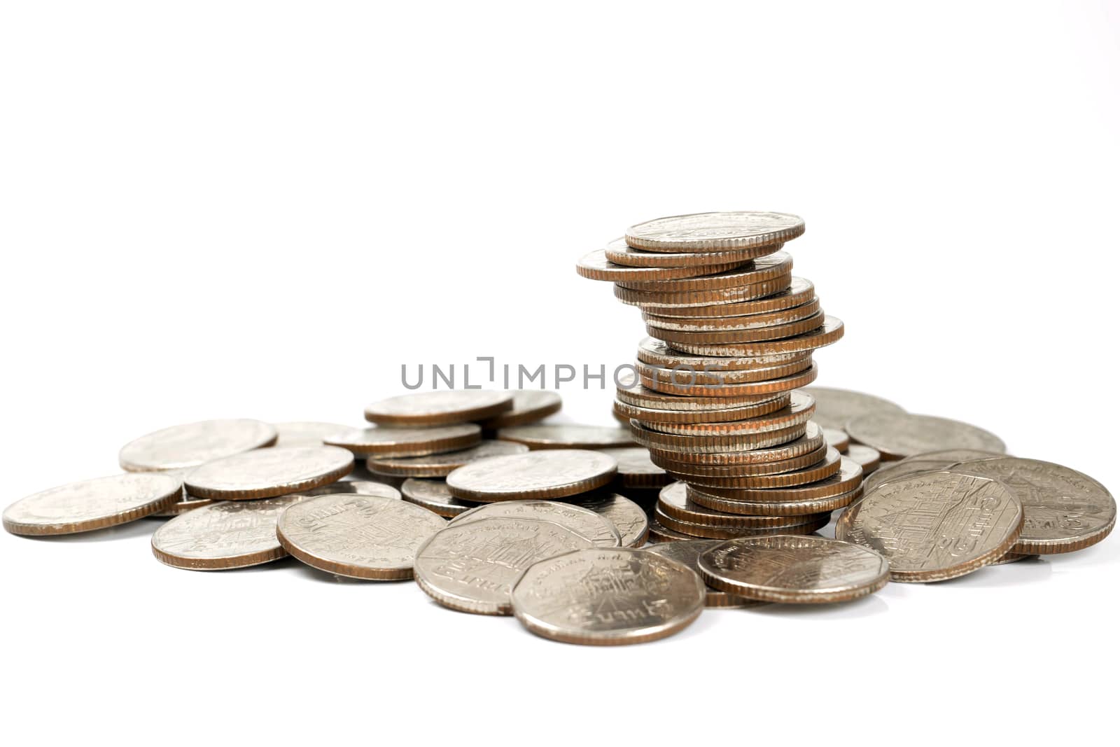 Money isolated over white