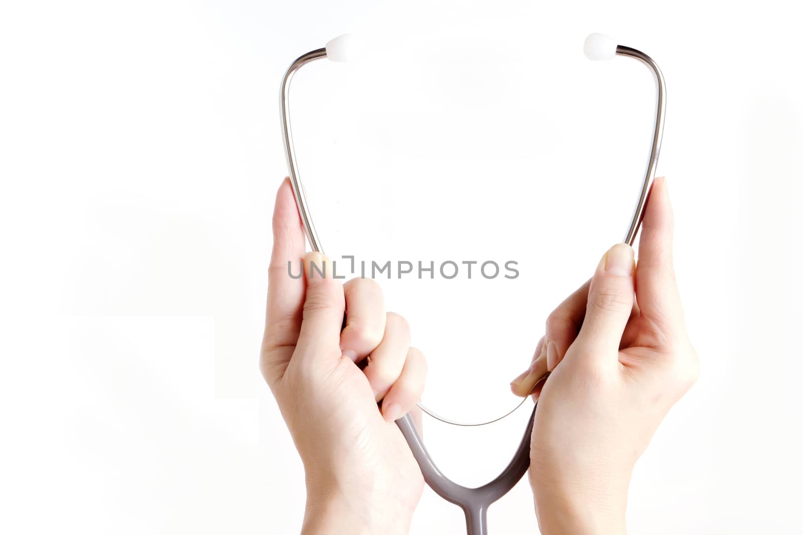 Medical doctor checking your healthy concept in hospital isolate on white