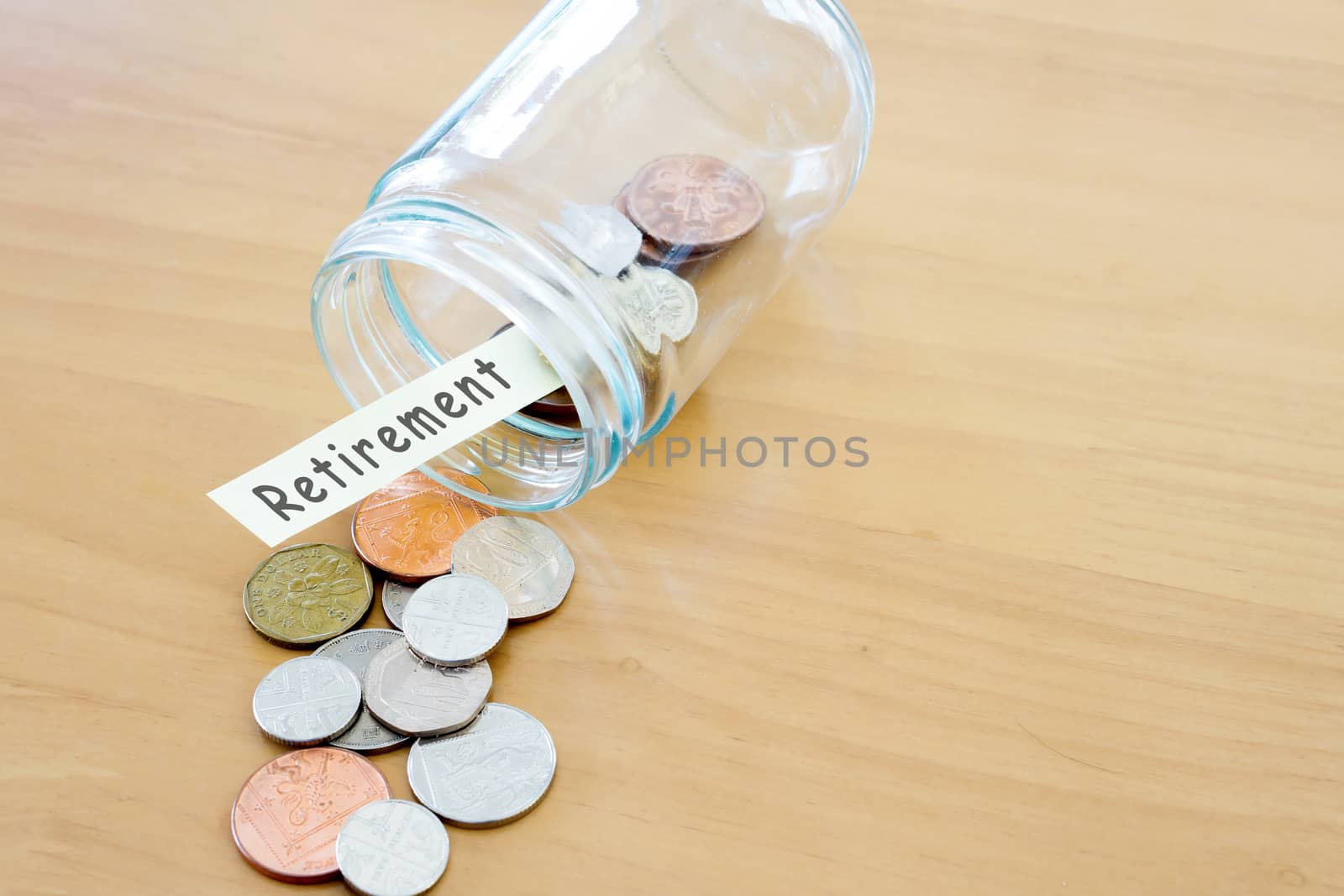 Money jar for savings by ekachailo