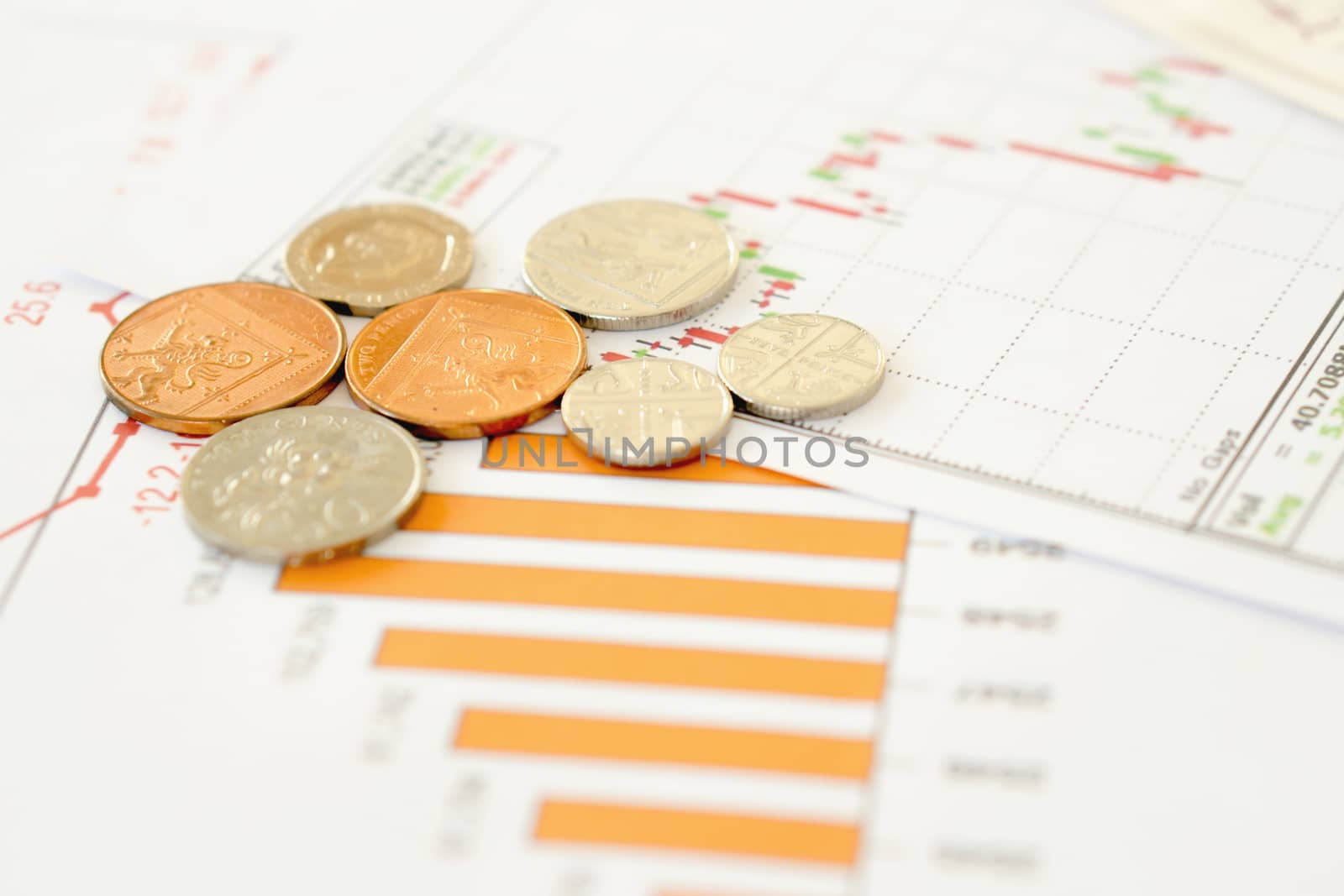 Coins, Savings, Chart Analyze by ekachailo