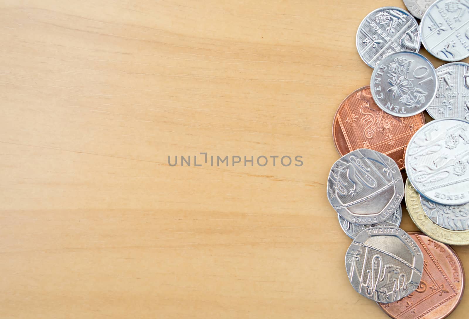 Pile of Modern British Coins 