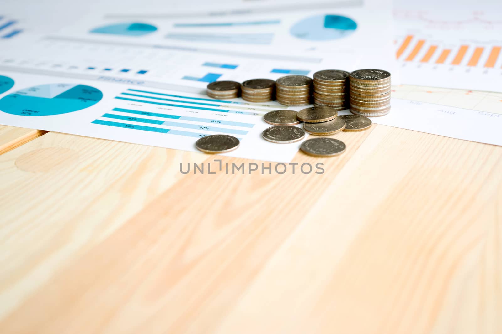 Coins, Savings, Chart Analyze 