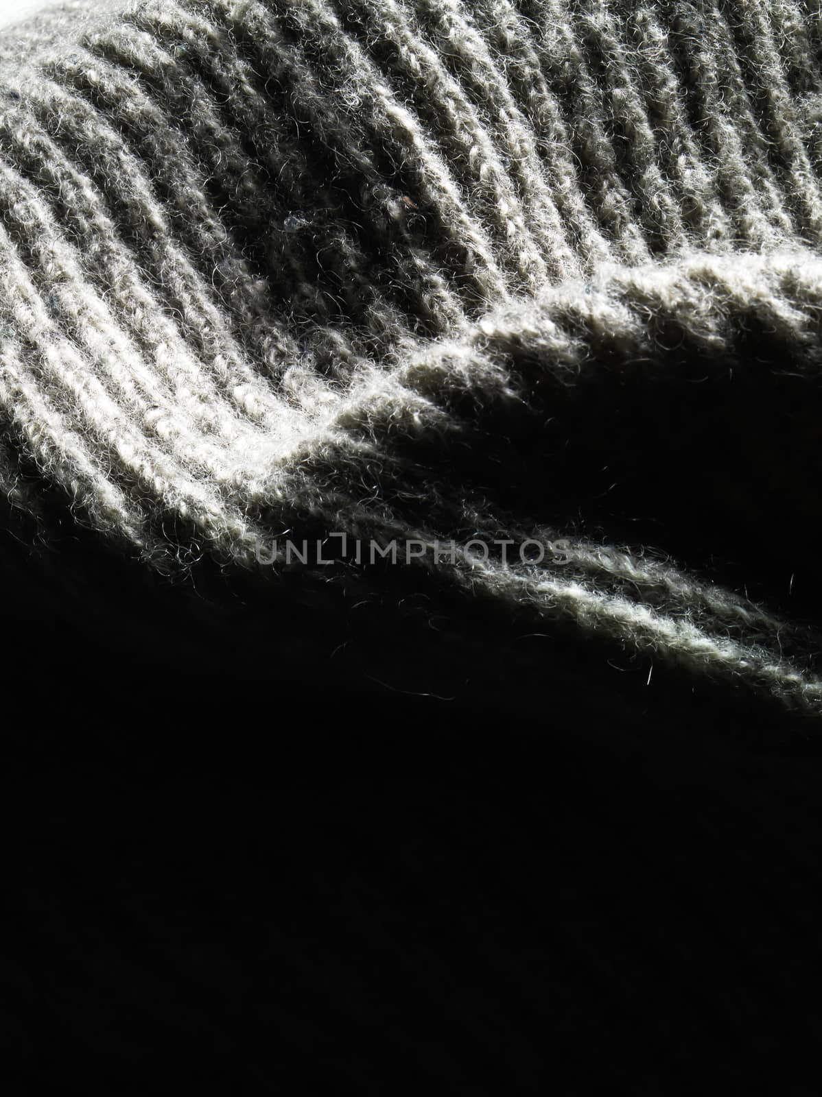 A detail on the wool texture of a pullover