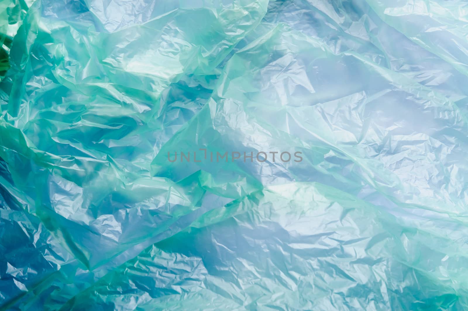 Green and blue cellophane texture