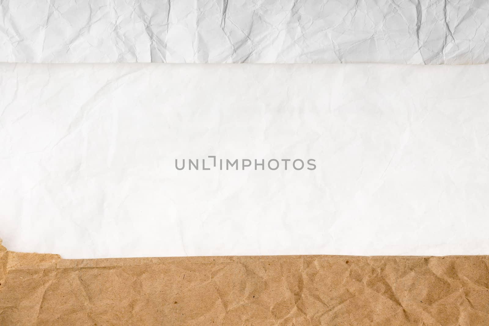 Three crumpled papers texture for background use