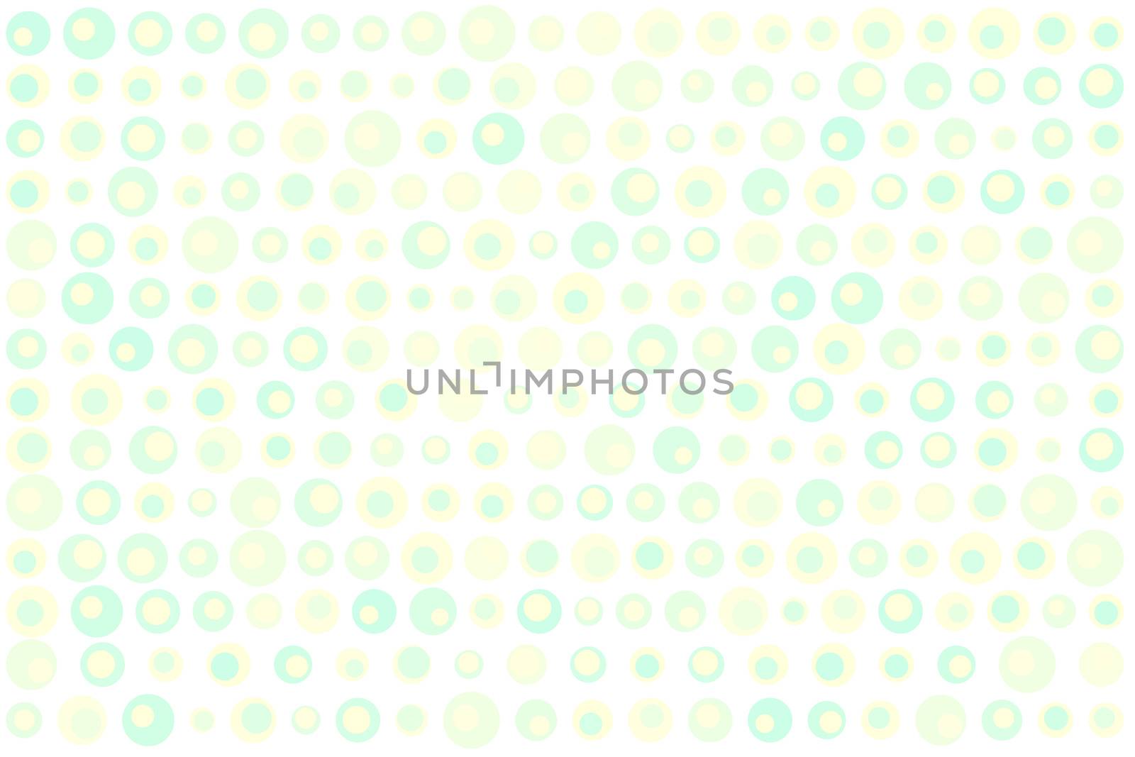 Texture background made of  green, turquoise and yellow dots, or circles