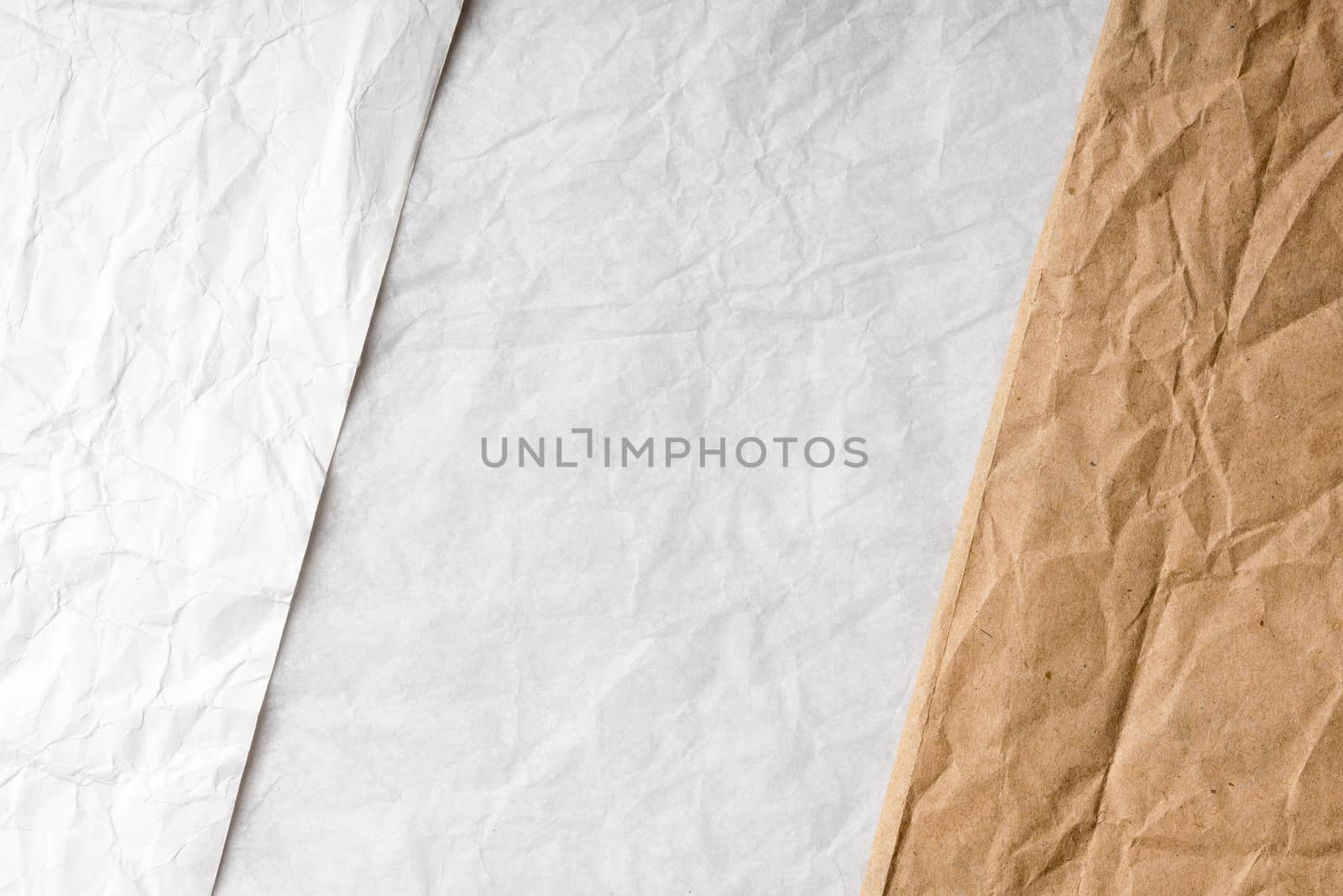 Three crumpled papers texture for background use