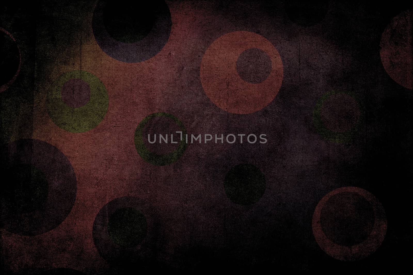 Dark texture background made of  red and green dots, or circles