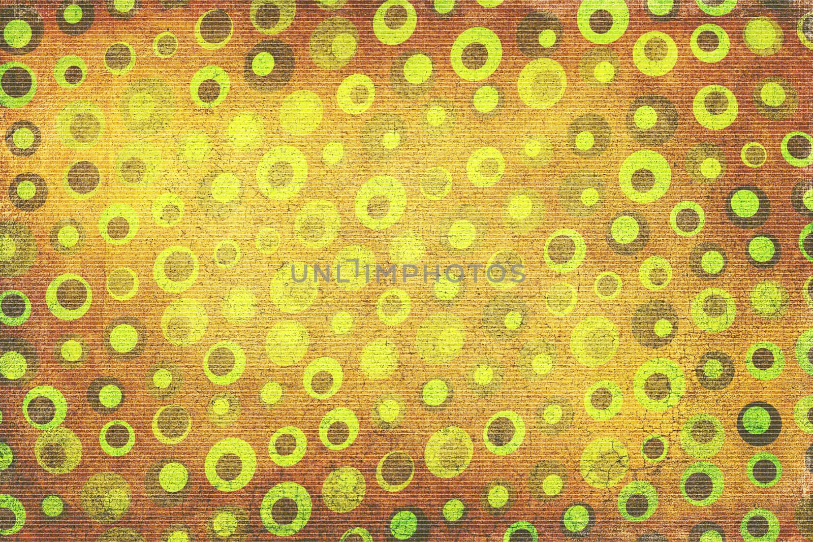 Orange, yellow, gold and brown texture background with dots, circles, and lines