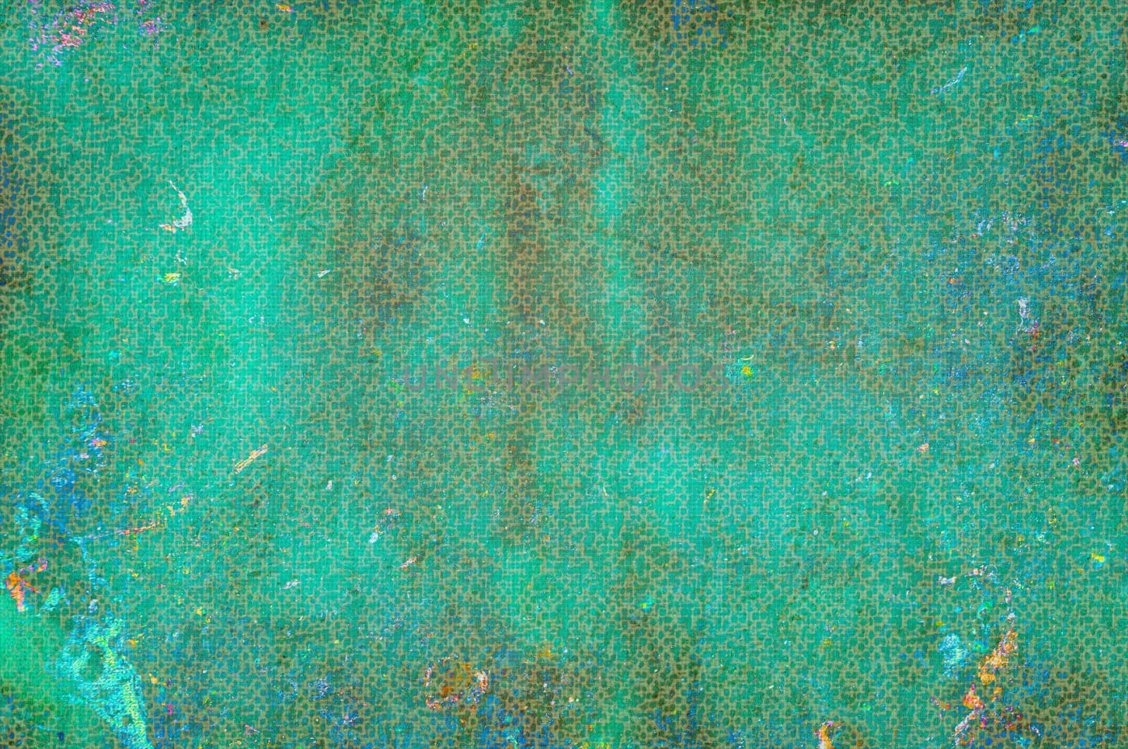 Abstract background with a green and blue texture of rust metal