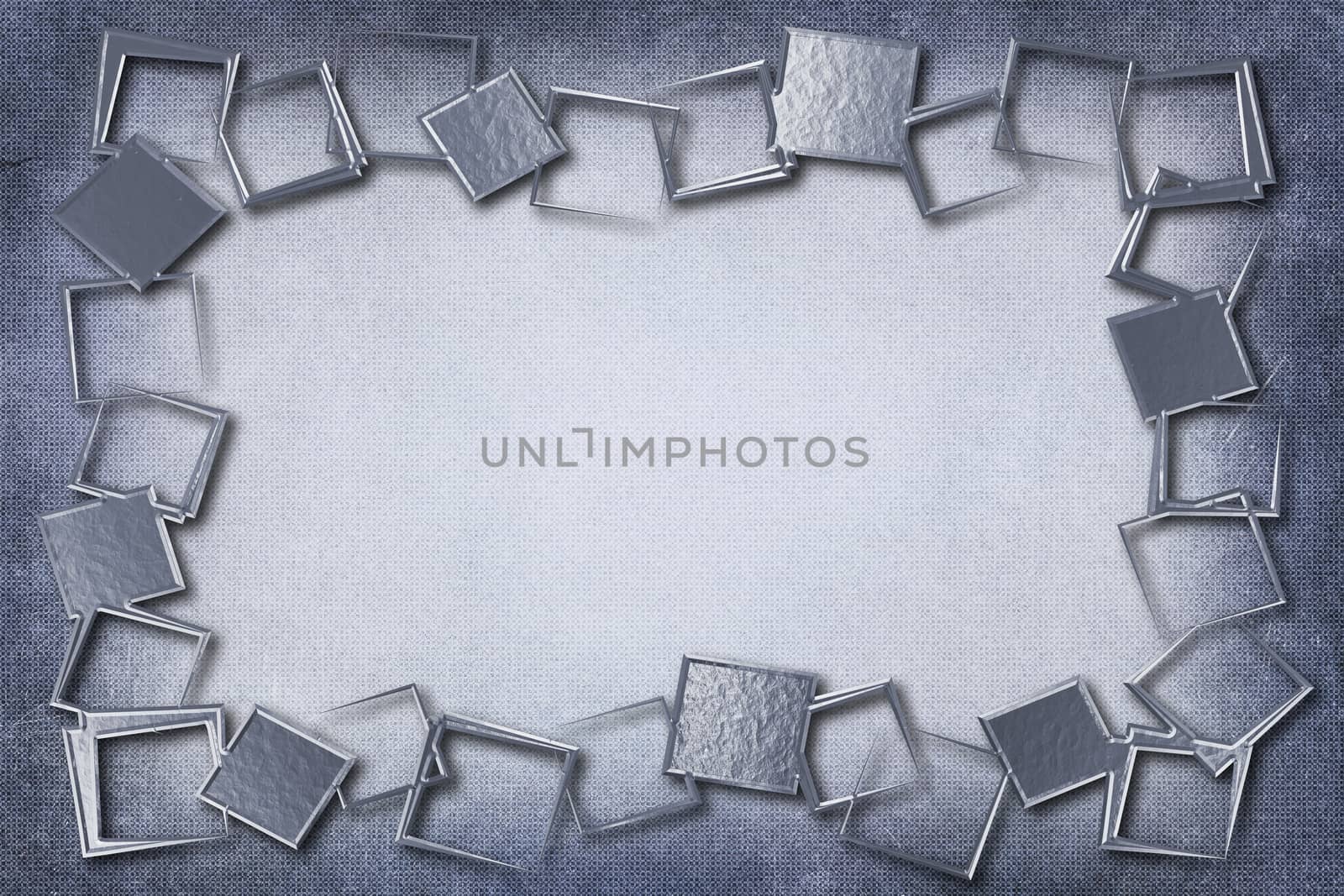 Modern Silver Metallic Frame on Background With Texture by MaxalTamor